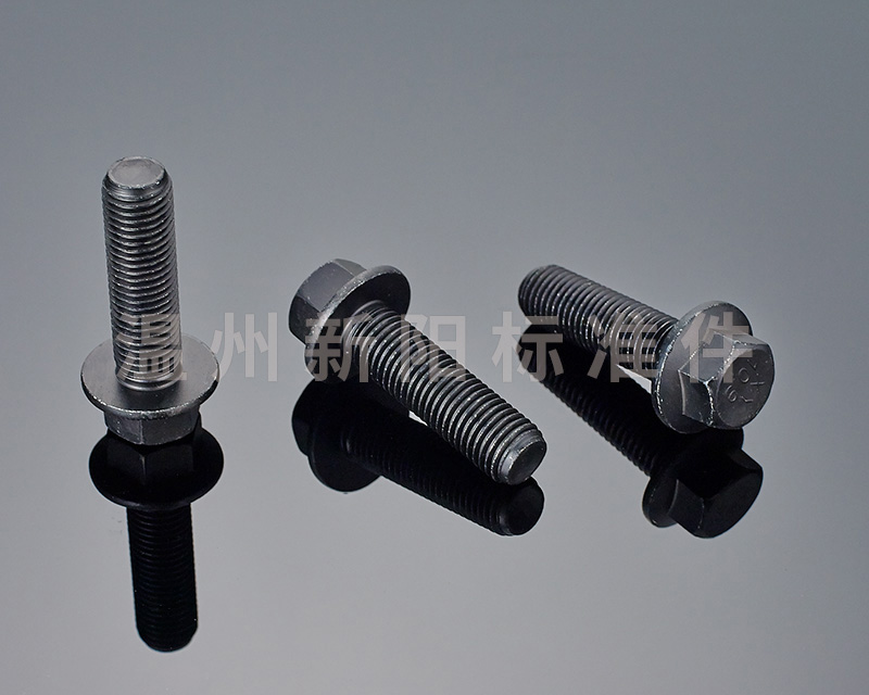-Q184 -Q185 -GB16674 -外六角法蘭螺栓-10.9級- 黑色達(dá)克羅 凹腦半牙加長