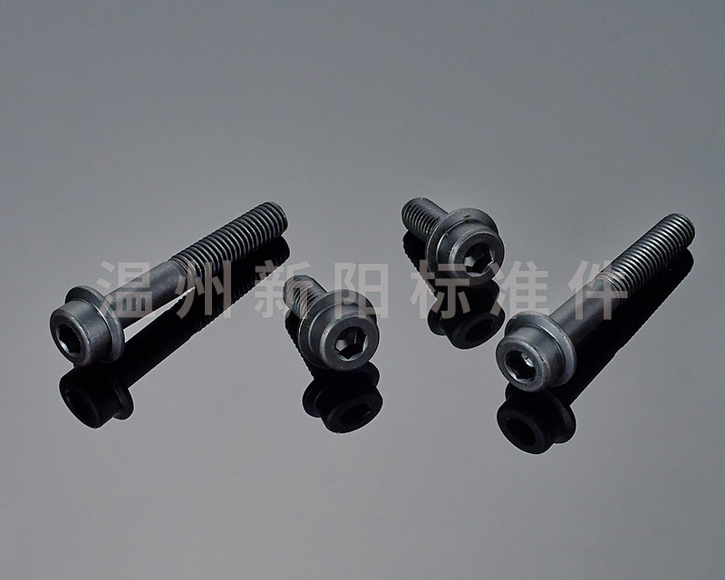 -Q184 -Q185 -GB16674 -外六角法蘭螺栓-10.9級- 黑色達克羅 凹腦半牙加長