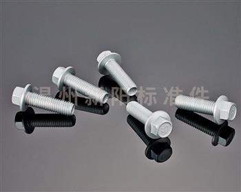 -Q184  -Q185 -GB16674 -外六角法蘭螺栓  -8.8級 -銀色達克羅的產品展示：